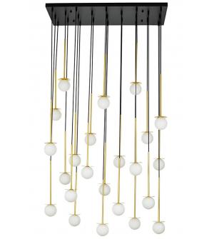 Lampa wisząca CANNON LINE 23 złota - mosiądz, szkło