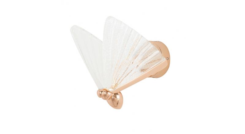 Lampa ścienna BUTTERFLY L różowe złoto