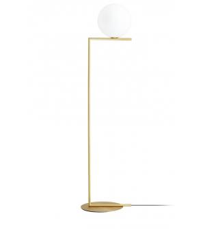 Lampa podłogowa HALM FLOOR - mosiądz, szkło