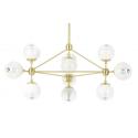 Lampa wisząca PLANETARIO 10 GOLD złota - klosze szronione