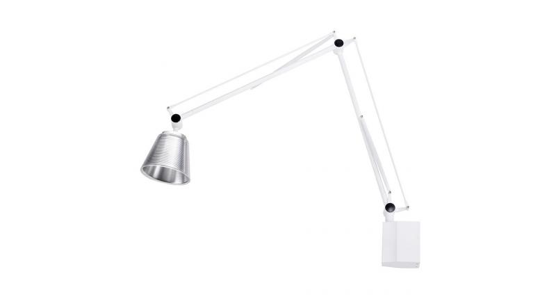 Lampa ścienna RAYON ARM WALL biała - LED, klosz z akrylu