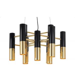 Lampa wisząca LUNETTE czarno-złota - metal