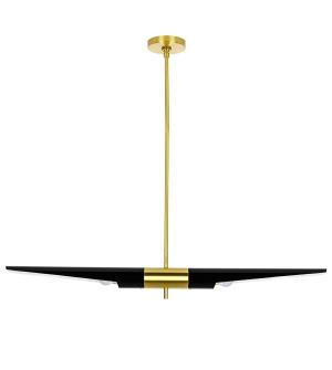 Lampa wisząca APOLLO 1 czarna - szczotkowane złoto