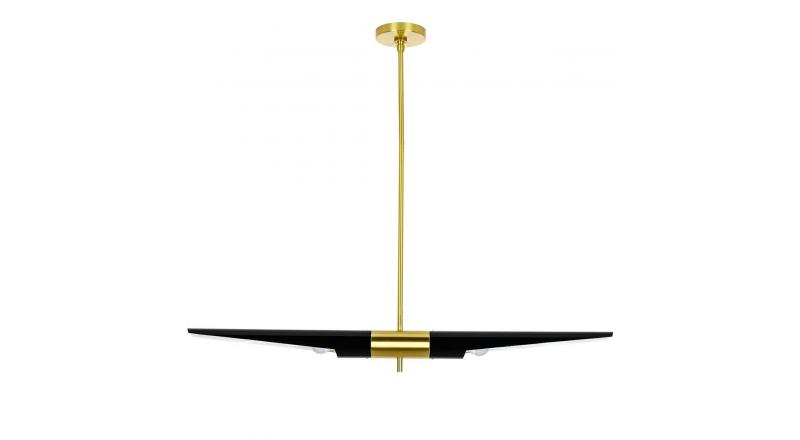 Lampa wisząca APOLLO 1 czarna - szczotkowane złoto