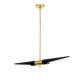 Lampa wisząca APOLLO 1 czarna - szczotkowane złoto
