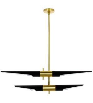 Lampa wisząca APOLLO 2 czarna - szczotkowane złoto