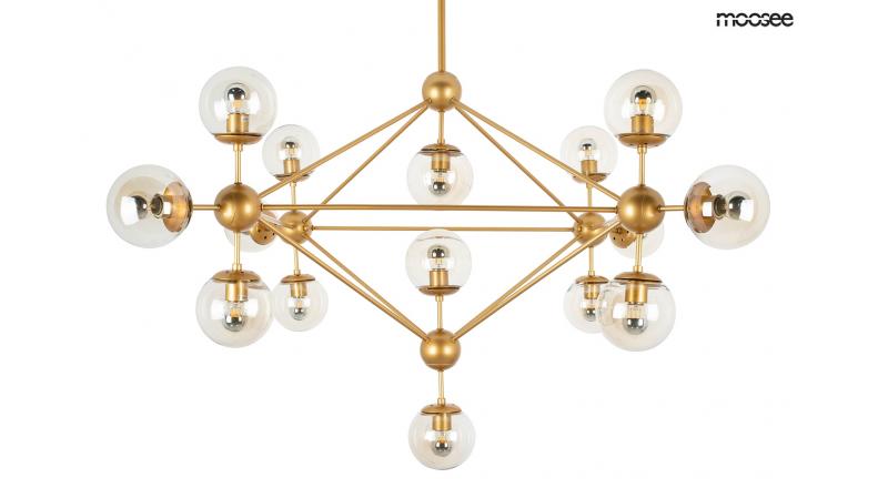MOOSEE lampa wisząca ASTRIFERO 15 złota / bursztynowa