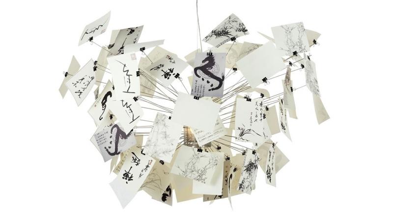 Lampa wisząca ZET 120 - stal węglowa, papier, szkło