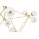 Lampa wisząca PLANETARIO 15 GOLD złota - klosze szronione