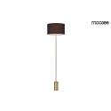 MOOSEE lampa podłogowa SANTORINI - złota podstawa, czarny klosz