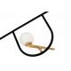 Lampa wisząca TWEETY 160 czarno-złota - metal, aluminium, szkło