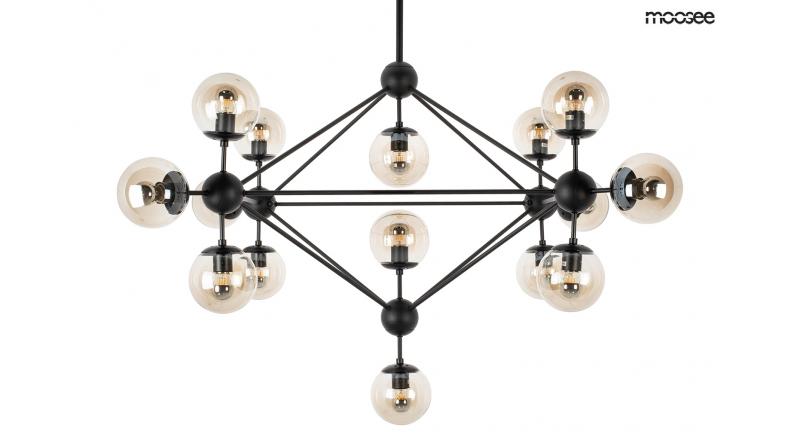 MOOSEE lampa wisząca ASTRIFERO 15 czarna / bursztynowa